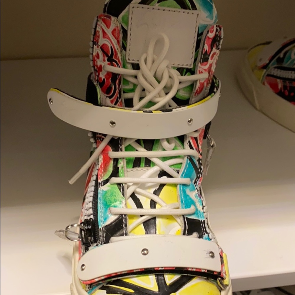 Colorful flower sneakers